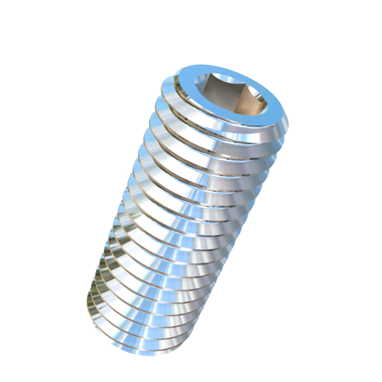 Titanium M12-1.75 Pitch X 30mm Allied Titanium Set Screw, Socket Drive with Cup Point